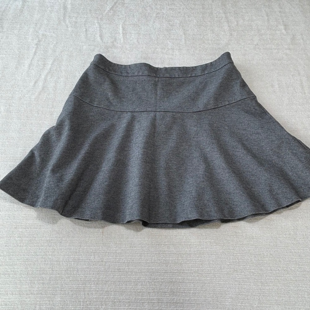 Banana Republic Gray Ponte Flirty Fit and Flare Mini Skirt Size 8 969808